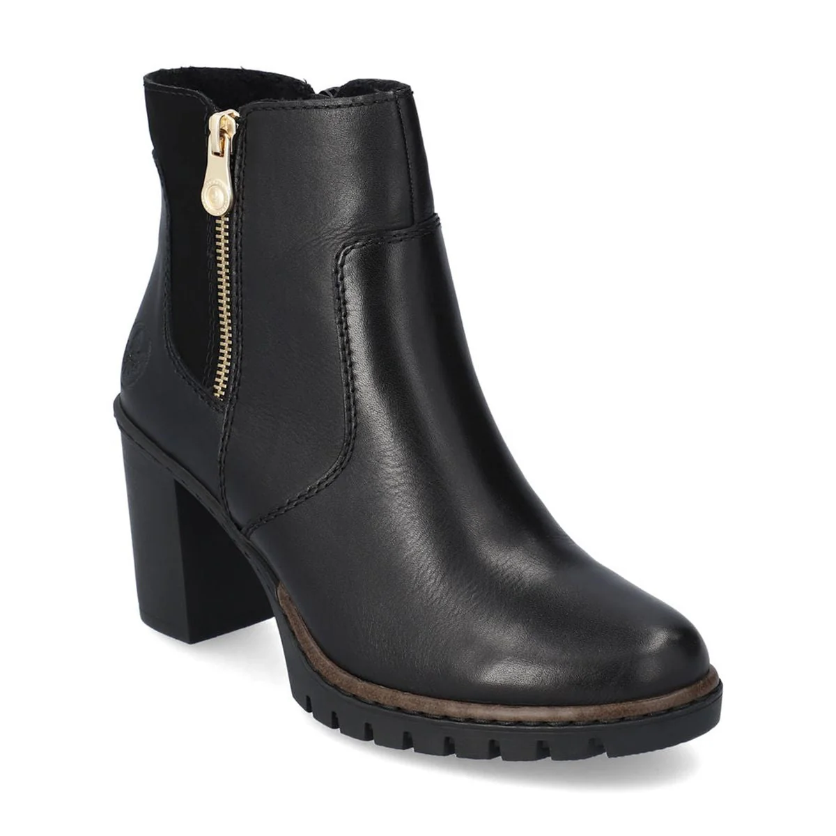 Rieker Y2557 Leather Dress Heel Ankle Boot