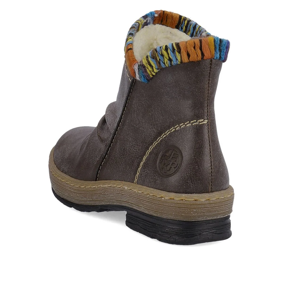 Rieker Z6755 Grey Warm Lined Ankle Boots - Image 3