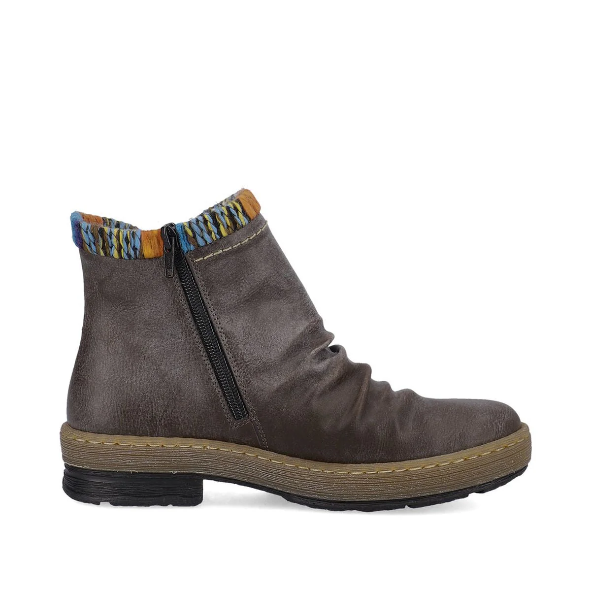 Rieker Z6755 Grey Warm Lined Ankle Boots - Image 4