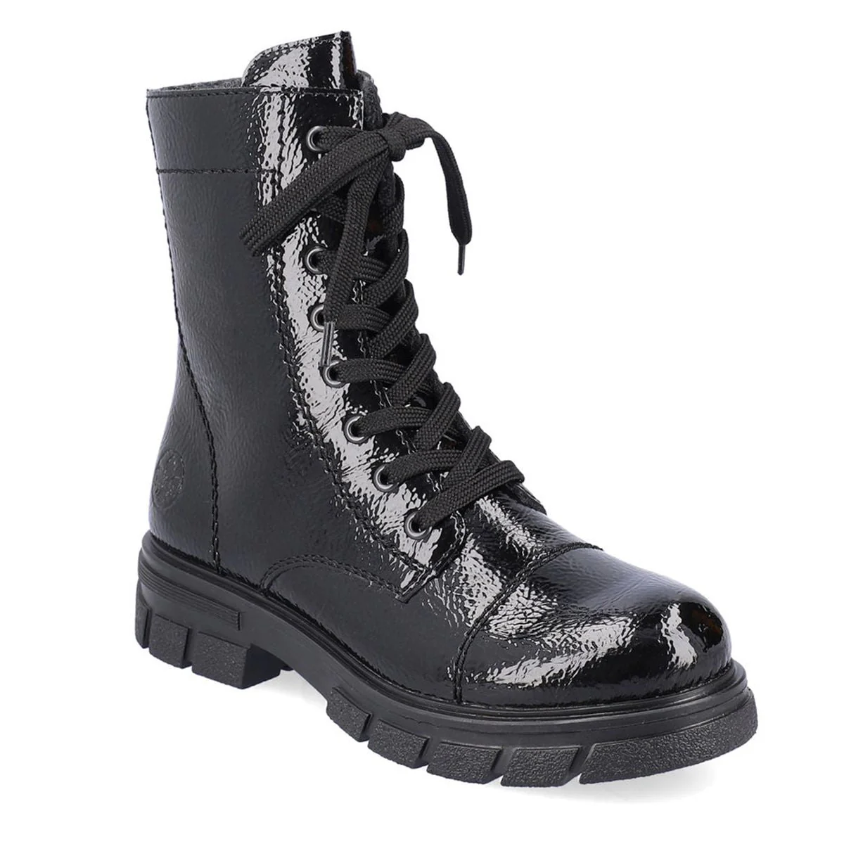 Z9122 Lace Up Boots with Side Zip
